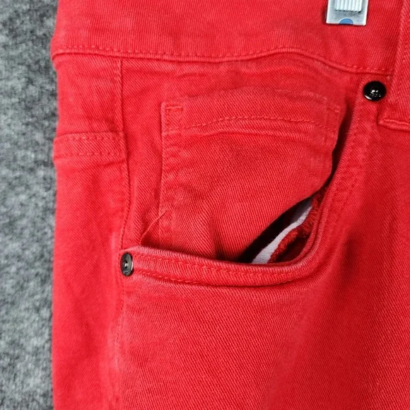 Lane Bryant Capri Pants Women Size 26 Red Stretch Denim Cropped 576425 - Picture 5 of 8